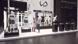 30x30 Island booth design by Reaction Space
